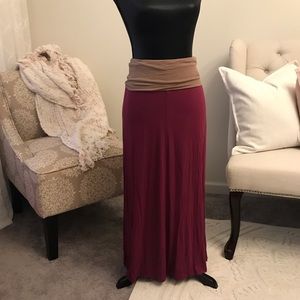Color block maxi skirt